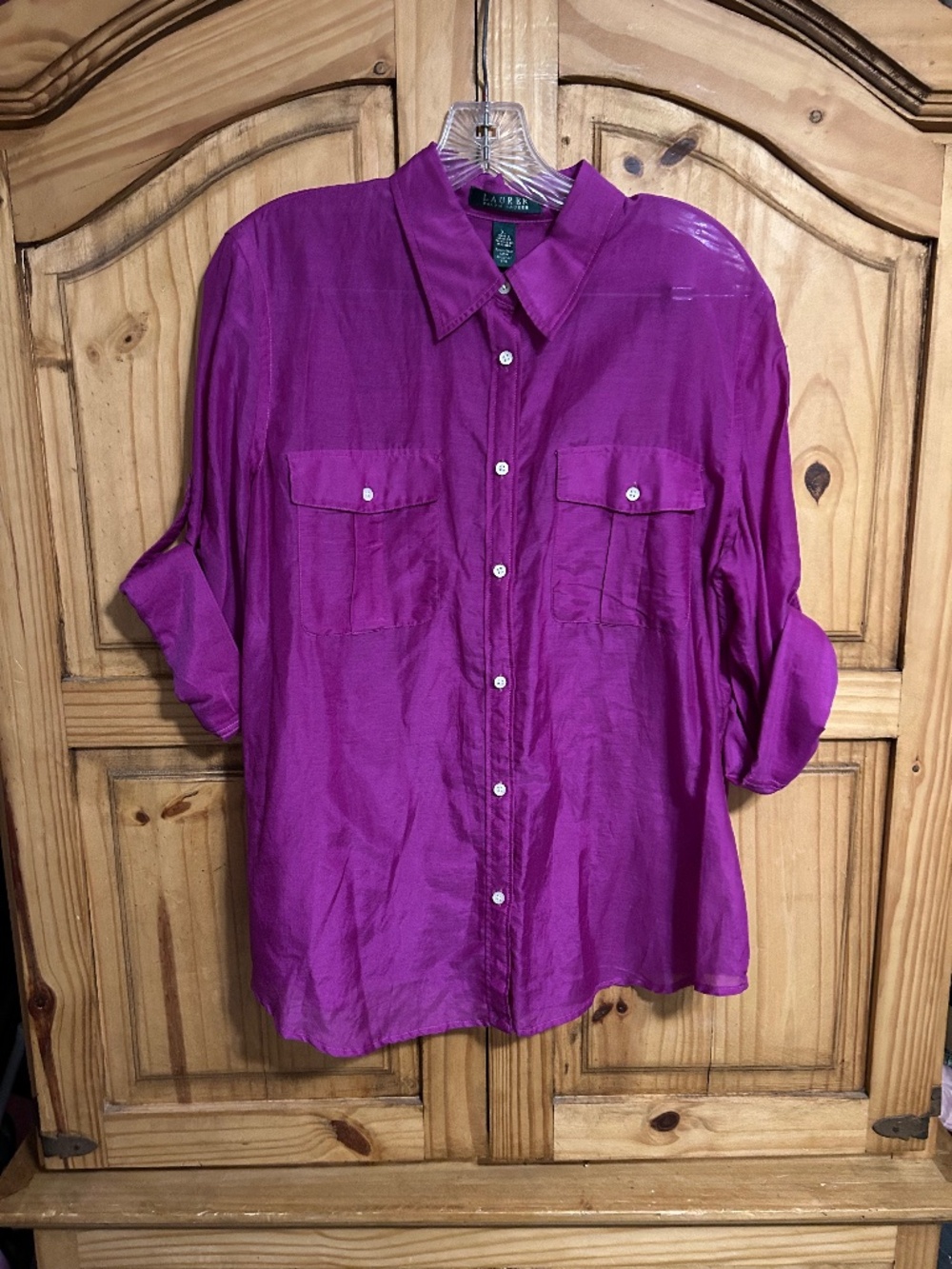 Lauren Ralph Lauren Shear Button Down Blouse